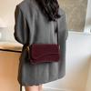 Красная квадратная винная женская простая замшевая кожаная сумка через плечо женская повседневная сумка через плечо для поездок на работу