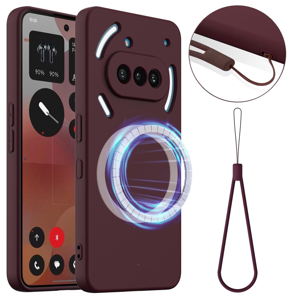 Ни за что Телефон (3a) Чехол, совместимый с MagSafe, противоударный чехол для телефона из жидкого силикона