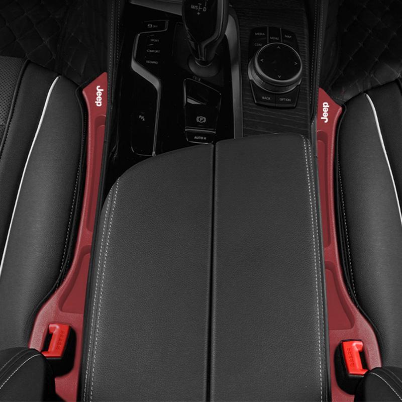 2Pcs Car Seat Gap Filler Plug Sealing Strip Accessories For Jeep Grand Cherokee Wrangler JK Gladiator Compass Renegade Wagoneer AKW1