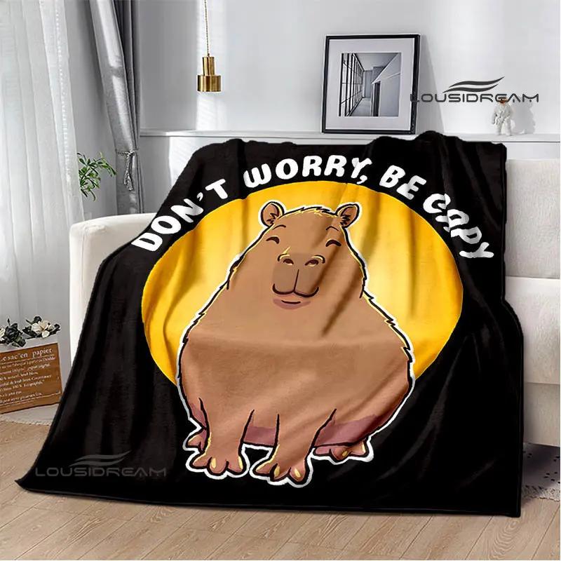 The Capybara Club Anime blanket throw cubre cama Warm blankets for beds Picnic blanket birthday gift