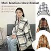 Women's Scarf Winter Japanese Korean Style Minimalist Plaid Shawl Winter Scarves Woman Portable Warm Air Conditioning Blanket