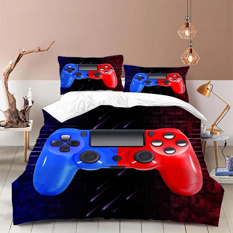 Gamepad Controller Bedroom Bedding Sets For Boys Teen Gaming Duvet Cover Set Twin Size,Play Video Games Comforter Cover Bed Set