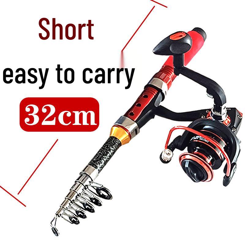 Компактное сверхжесткое углеволоконное морское удилище: Портативное, Мини-удилище для рок-фишинга на коротких дистанциях.