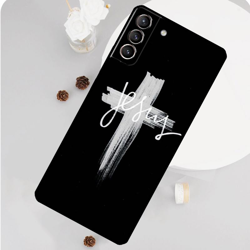 Стих из Христианской Библии Иисус Чехол для Samsung Galaxy S23 S22 Ultra S21 FE S20 FE Note 20 Ultra S9 S10 Note 10 Plus Чехол