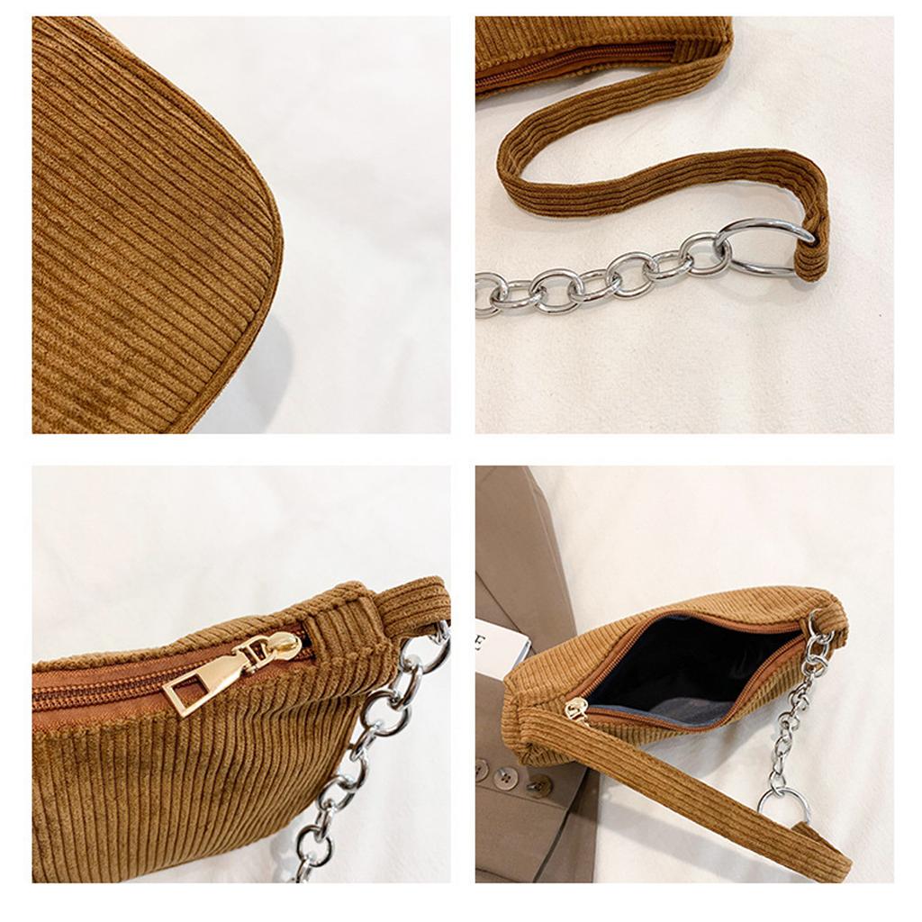 Vintage Women'S Handbags Underarm Bag Casual Women Shoulder Bags Solid Color Zipper Female Handbag