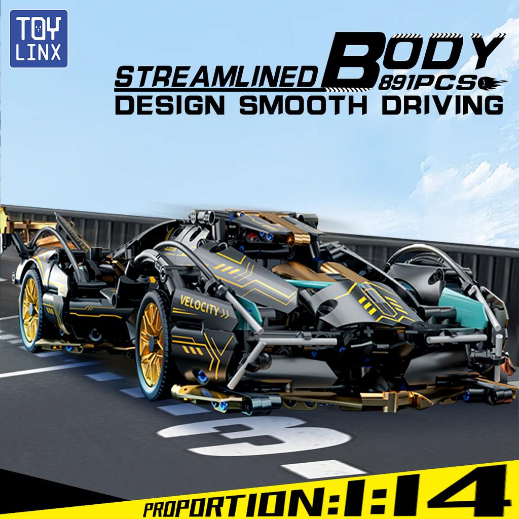 TOYLINX Technical Building Blocks Car Racing Sport Speed Vehicle Model City Mechanical Super Bricks Puzzle Toys Adult Gift