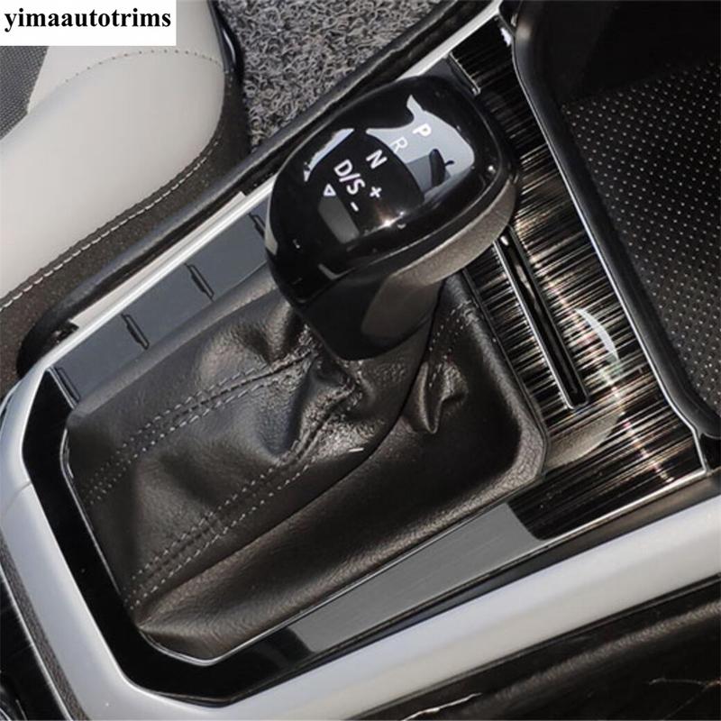 Car Center Console Gear Shift Box Panel Decor Cover Trim For VW Volkswagen Polo - Stainless Steel Interior Accessories