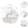 2 Layers Hamster Habitats Cage 19x23x28cm for Mice Gerbils with Slide Detachable Bottom Tray