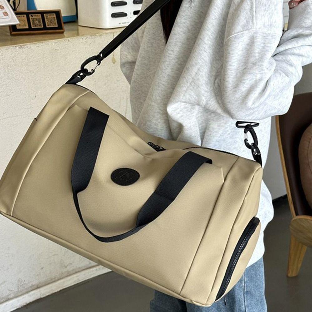 Foldable Travel Luggage Bag Sturdy Large Capacity Handbag Shoulder Bag Nylon Duffle Bag Sports