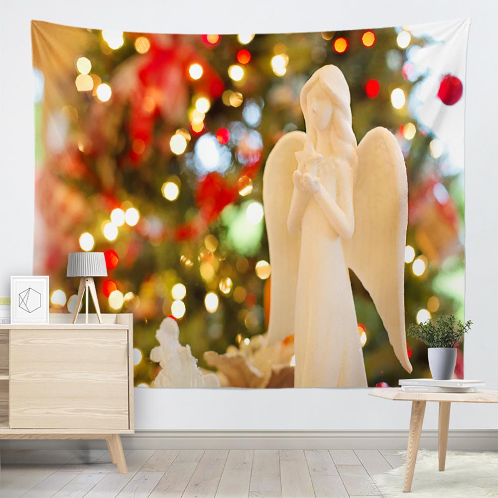 Украшение рождественской елки, гобелен с принтом, домашняя гостиная, спальня, настенный фон, тканевый гобелен