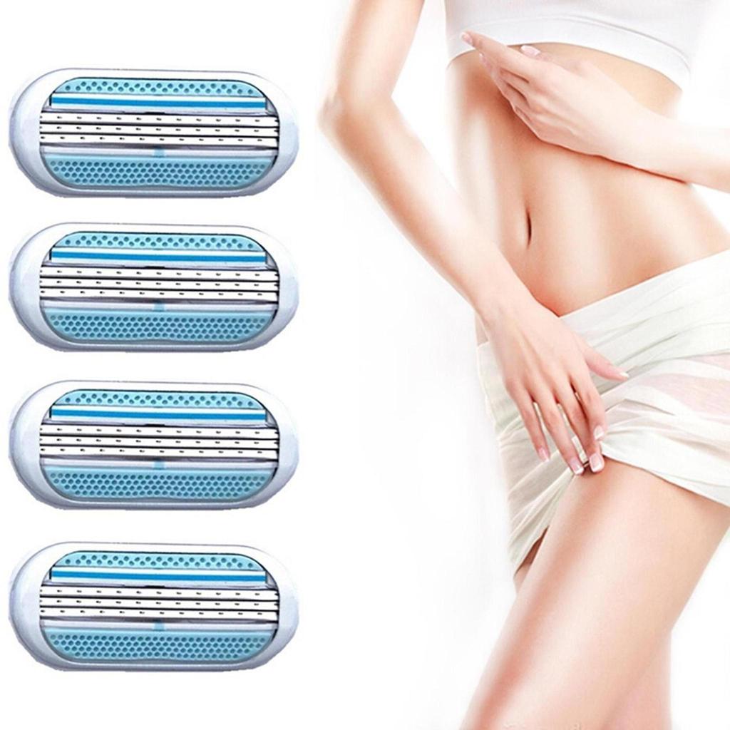 1-20 шт./компл. аксессуары для женских бритв, трехслойные инструменты для красоты, простые в использовании портативные прямые ручные лезвия для бритвы, лезвие для бритвы