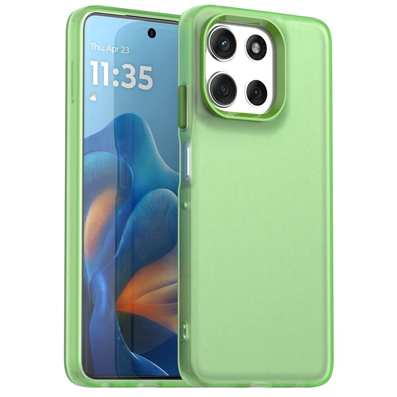 Противоударный чехол конфетного цвета для Motorola Moto G56 Матовый ПК Прозрачная задняя крышка Чехол для Moto G56 G66j G66y G86 Чехол для Moto G56