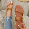Fashion Women Minimalist Thong Sandals 2024 New Fashion Flat Sandals Summer Outdoor Beach Vacation Leisure Woman Shoes