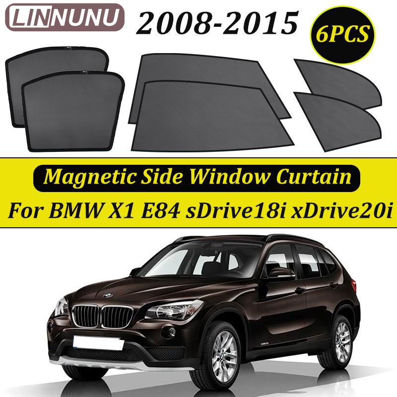 LINNUNU Для BMW X1 E84 2008-2015 18i 20i Магнитный Автомобильный Солнцезащитный Козырек Шторка на Лобовое Стекло Боковое Окно Солнцезащитный Козырек Аксессуары Защита от УФ