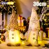 Светящийся гном Рождественская безликая кукла 30 см Украшения на елку 2025 Ночник Рождественский подарок Navidad 2023 Новый год Домашний декор