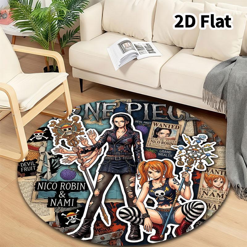 One Piece Round Area Rug Carpet Rug For Living Room Bedroom Sofa Playroom Decor Nonslip Floor Mat