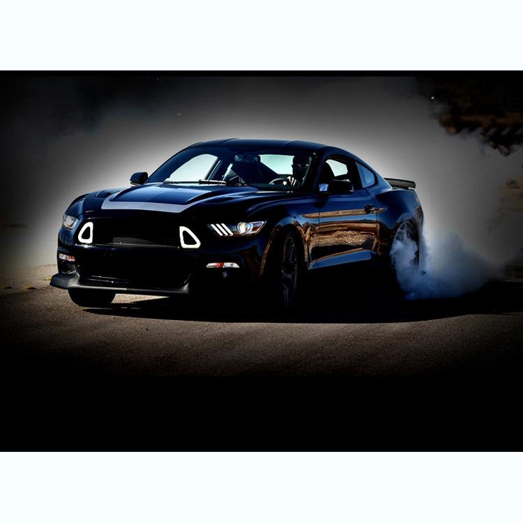 Решетка радиатора «Свиной пятачок» с LED-подсветкой для Ford Mustang 2015-2017