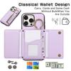 IPhone 16 Crossbody Zipper Wallet Ring Stand Phone Case for IPhone 16 15 Pro Max 14 Plus Leather with Card Holder Cover