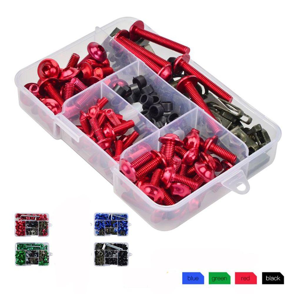 158pcs Aluminum Screws Nut Kit CNC Fairing Bolts Screws Stand Screw Frame Screw Motorcycle Screw