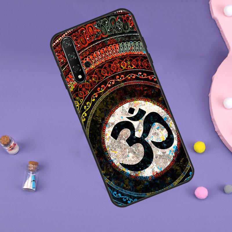 Aum Om Yoga Symbol Fitness Gym Case For Huawei Nova Y70 Y60 Y61 Y90 Y91 5T 9 10 SE 3i 8i 11i 11 Pro P20 P40 P30 Lite Cover