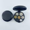 1PC Portable Round Compact Coin Dispenser Case Handheld Aluminum Change Coin Holder Organizer Round Aluminum Coin Holder