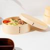 Long Lasting Food Grade Packed Lunch Easy To Clean Single-layer Wooden Lunch Box Kitchen Accessories Lunch Container