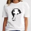 Panda Lovely Print Women T-shirt Cute Cartoon Graphic Print Short Sleeve T Shirt Female Fashion Casual Unisex Clothes Top