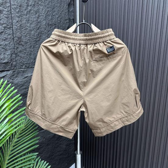 Summer Thin Shorts Elastic Waist Adjustable Drawstring Cargo Shorts Quick Drying Solid Color Casual Shorts with Pockets
