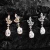 ZAKOL Vintage Cubic Zirconia Pear-shaped Drop Earrings Charm Bridal Wedding Party Woman Luxury Hoops Trend 2026 Woman