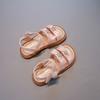 Summer Girls Open Toe Rhinestone Bow Princess Sandals Kids Stage Performance Dress Shoes