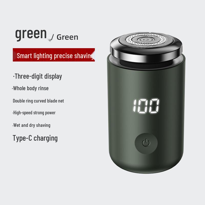 2025 Портативная перезаряжаемая мини-бритва – С подсветкой, электрическая, стальная и моющаяся в автомобиле бритва