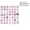 100 шт. розовая лента для осведомленности о раке груди, автомобильные наклейки, самоклеящиеся, распространяющие надежду, поддержку с верой, любовью, водонепроницаемые наклейки
