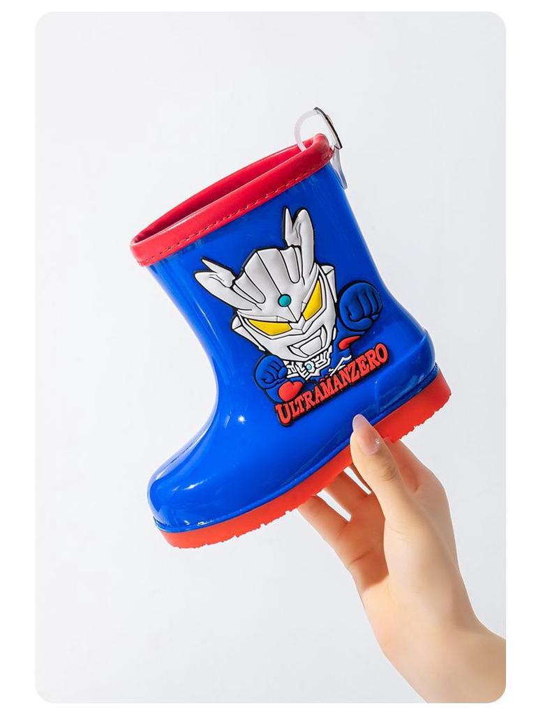 Нескользящие ПВХ резиновые сапоги Ultraman Tiga Zero для мальчиков 2-8 лет