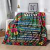 Mother's Love And Gratitude Flannel Blanket-Soft and Suitable for Sofas,Beds,Offices,Travel,All Seasons,Great Gift for Holidays and Birthdays.