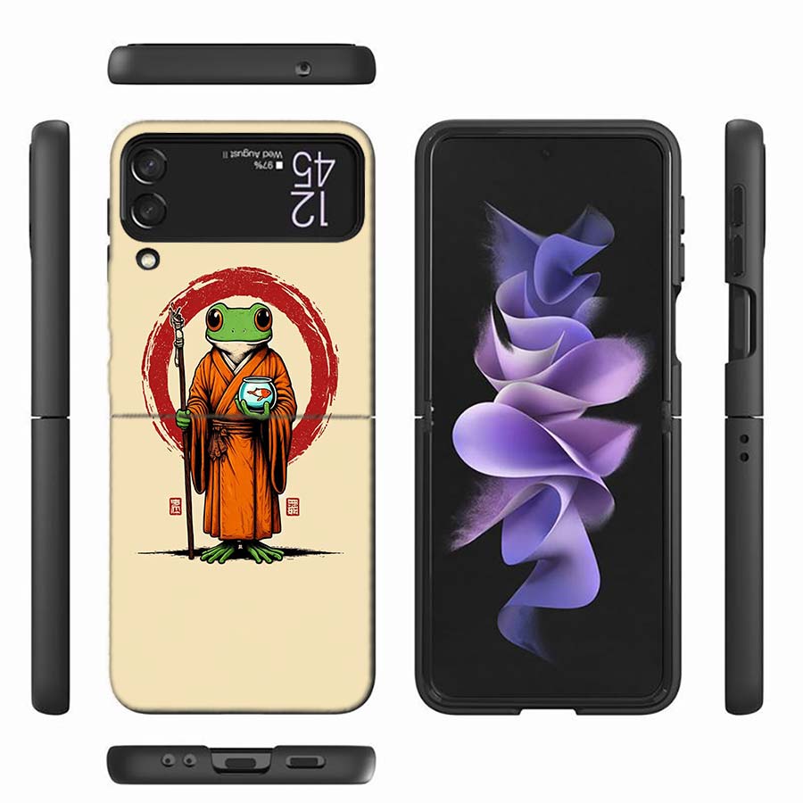 Милый Мышь Аксолотль Лягушка Волшебник Чехол для Телефона Для Samsung Z Flip 6 7 5G Z Flip 5 Galaxy Z Flip 3 4 5G ZFlip Ударопрочный Жесткий Чехол TP