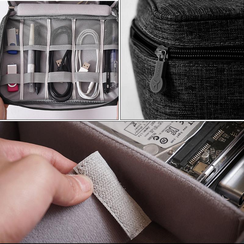 Portable Cable Organizer Waterproof Storage Bag Digital Cable Case For Proton Exora Iriz R3 Wira Saga Satria Magma X50 V6 X70 L3