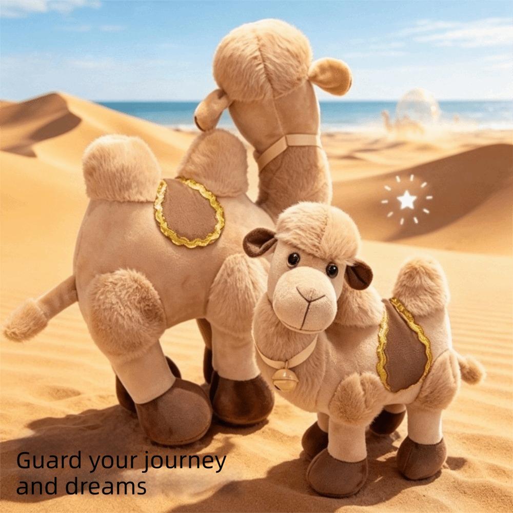 Soft Plush Camel Plush Toy Adorable Design Desert Camel Plushie Stuffed Animal Doll Home Toy