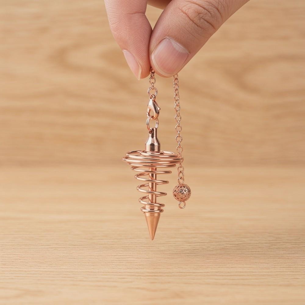 Copper Plated Chakra Pendulum Ornament 1.65x0.86 in Spiritual Pendulum Decor Spiritual Layout