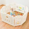 Детский складной манеж WEIMALL с дверцей, набор из 10 предметов, 116,5 см × 116,5 см, с панелью для игрушек, с дверным замком, простая сборка (белый)GAD009WH
