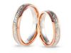 Женронг Желание: Двухцветные парные кольца с розовым золотом для свадьбы