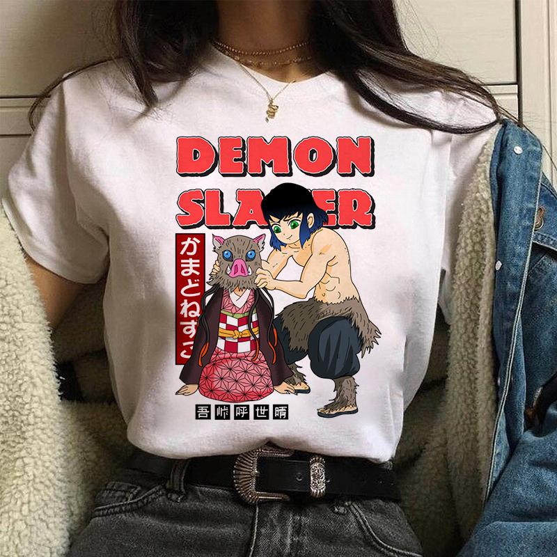 Nezuko Demon Slayer Anime T Shirt Comics Japanese Graphic Printed Cartoon Streetwear Top Oversized Tee Female/Man T-Shirt