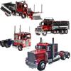 DIY Manual 3D Metal Puzzle Heavy Snow Plow Truck Dump Truck COE FLE Truck Log Trailer Model Assemble Puzzle Toys For Adult