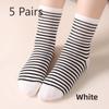 5 пар носков, осенние и зимние полосатые спортивные носки-трубы, сшитые вручную женские шелковые чулки