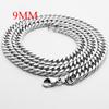 Двойная плетеная полированная кубинская цепочка из нержавеющей стали ювелирное ожерелье мужская и женская хип-хоп одежда парная цепочка