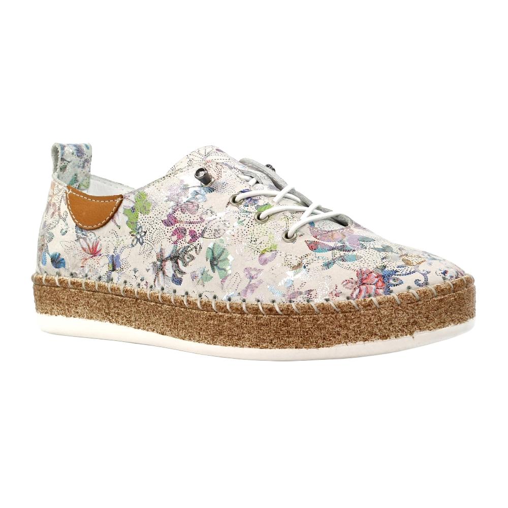 Lunar Womens/Ladies Iva Leather Plimsolls