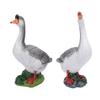 Goose Garden Statue Realistic Cute Resin Goose Sculpture for Flowerbed Fountain Balcony Courtyard