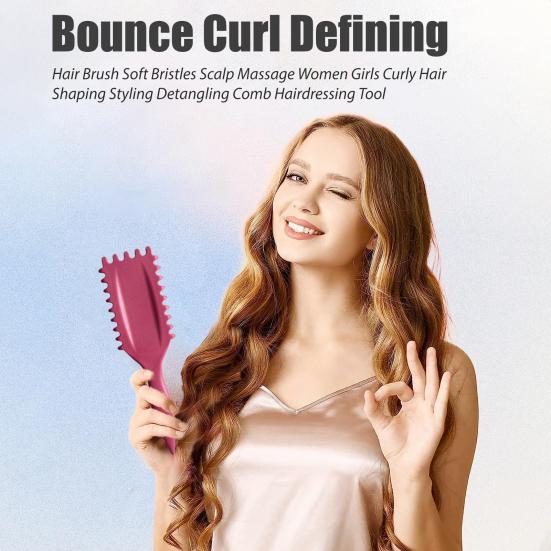 Щетка для волос с мягкой щетиной, определяющая завиток, для массажа кожи головы, для женщин и девочек, для формирования вьющихся волос, расческа для укладки, парикмахерский инструмент