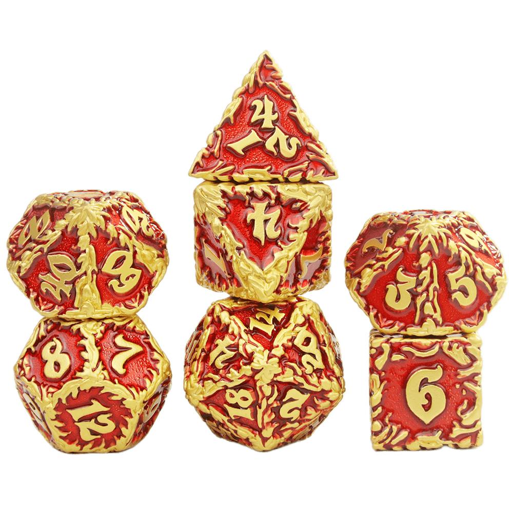 Металлические игральные кости 7 шт. Набор многогранных игральных костей DND для настольной игры DND Roll Playing, аксессуары для настольной игры