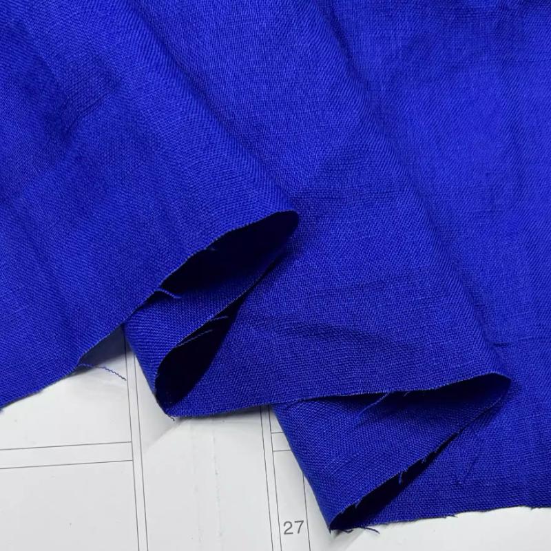 Чистая льняная ткань Стиранный лен Комфортная дышащая ткань для весны и лета DIY Платье Широкие брюки Легкая куртка Одежда