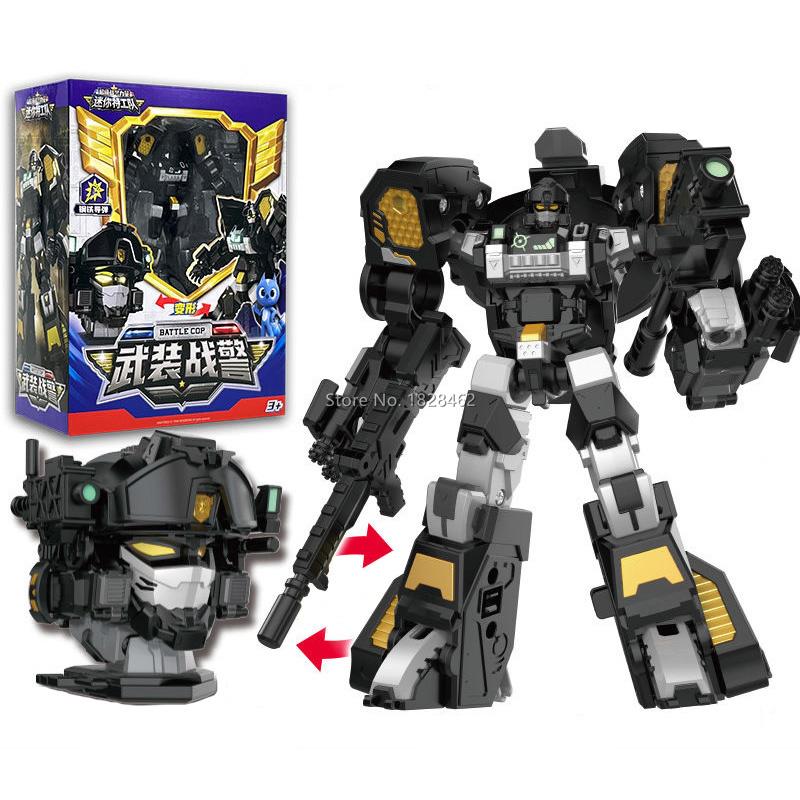Мини Форс Самый Сильный Полицейский Трансформирующийся Робот Игрушка Фигурки МиниФорс Икс Трансформирующийся Робот Патрульный Полицейский игрушка для Подарка Ребенку
